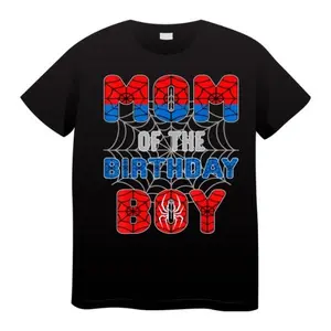 Diseño de camiseta de cumpleañero de Spidey, Cumpleaños de superhéroe Png, Papá y mamá