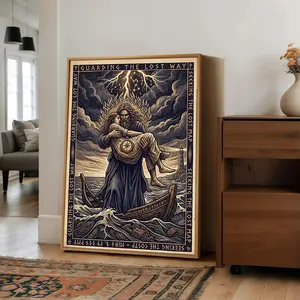 He Carries You Through the Storm  Powerful Guardian Wall Art | Strength, Faith & Protection Canvas poster