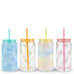 DAYDREAM CLUB - 16oz GLASS CAN TUMBLER