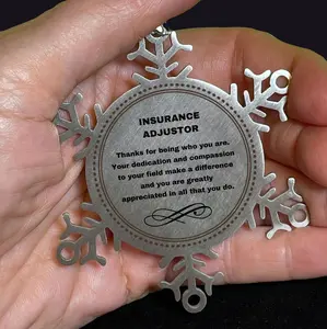 Remarkable Insurance Adjuster Gifts, Your dedication and hard work, Inspirational Birthday Christmas Unique Snowflake Ornament For Insurance Adjuster, Coworkers, Men, Women, Friends