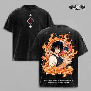 Benimaru Shinmon Fire Force Awakening Arc T-Shirt And Hoodie – Vintage Washed Oversized Anime Graphic Tee, Asakusa King Flame Aura Design, Heavy Cotton Unisex Streetwear