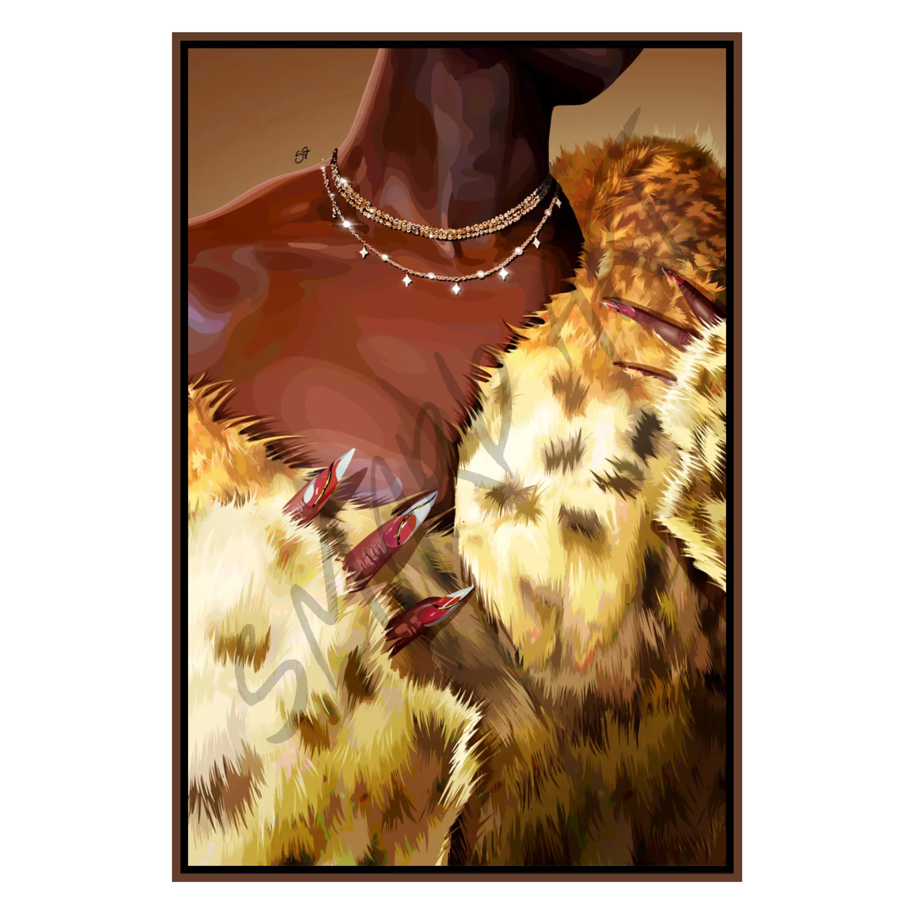 Heiress Smard Black Wall Art Print/ Canvas for Home /Office Decor - Smard Black Wall Art Print/ Canvas for Home /Office Decor