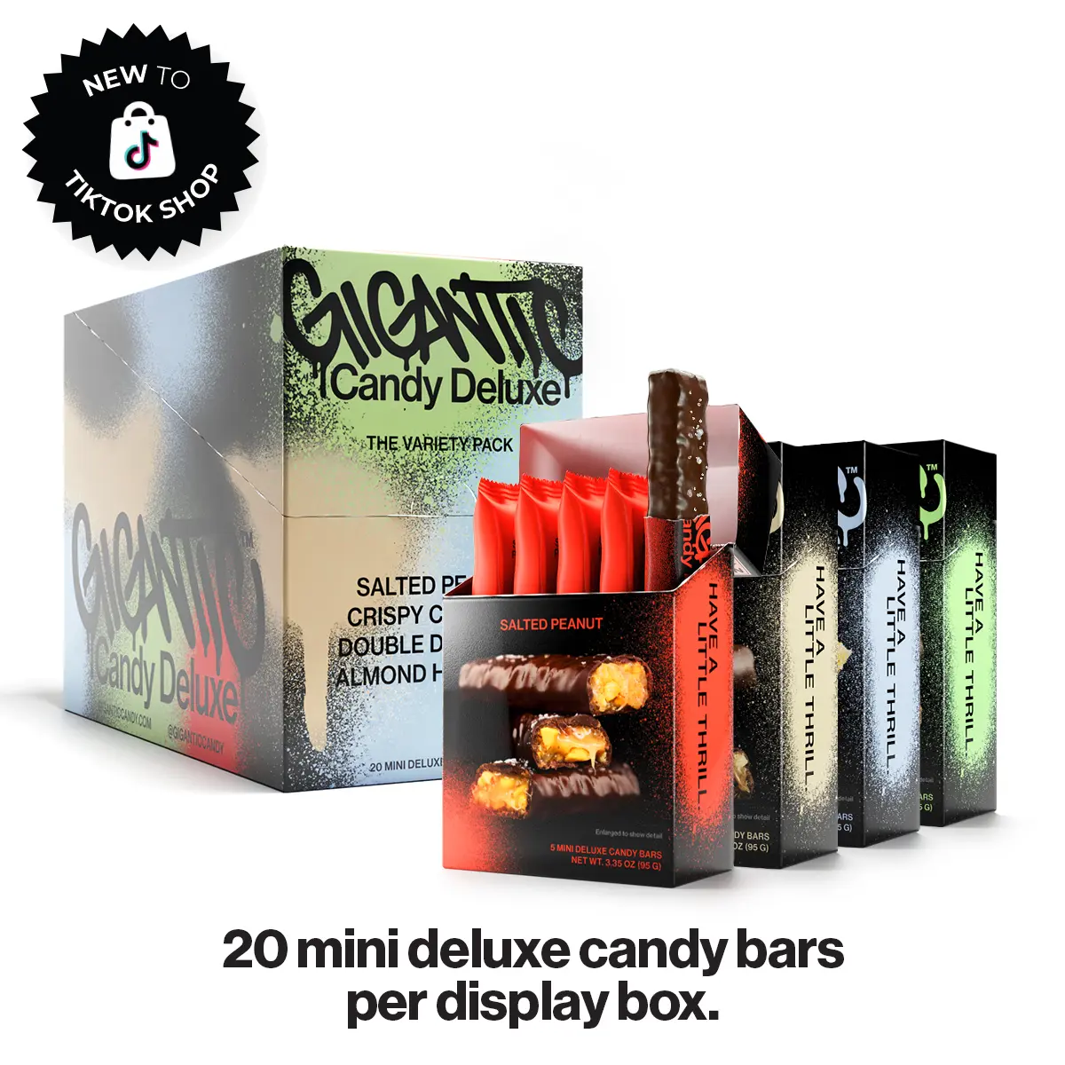 Variety Pack Dark Chocolate Mini Candy Bars (20 Count) Display Box – Candy Deluxe by Gigantic