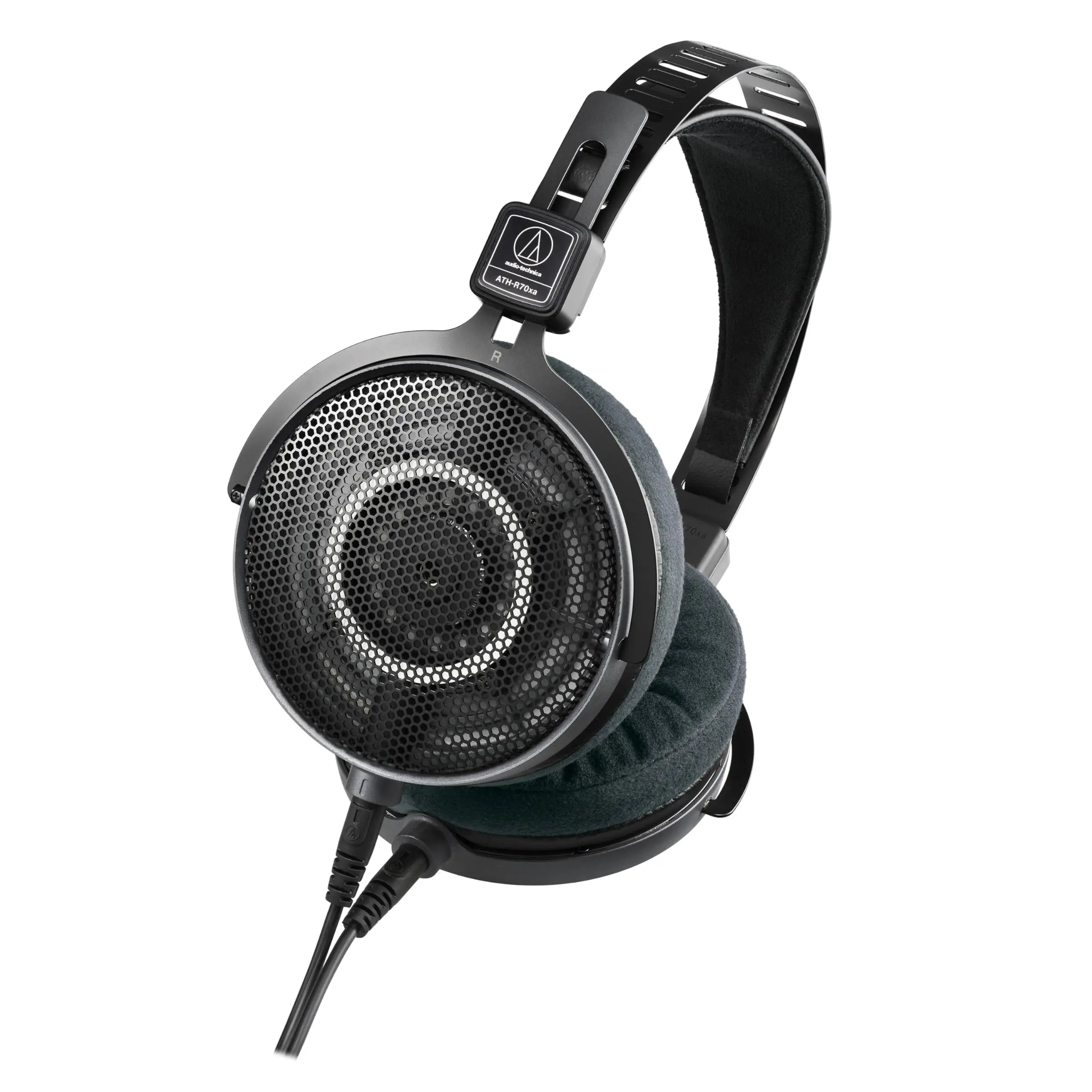 Audio-Technica ATH-R70XA Open-Back Headphones, Featherlight Design, Metal Reinforce Structure, Detachable Cable, Stereo Sound, Replaceable Earpads