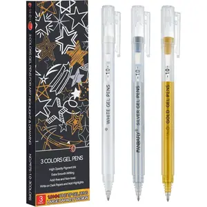 White Gel Pens, 1mm Fine Point Opaque Archival Ink Pen for Journaling, Art, or Drawing - For Artist Gifts, Holiday Gifts & DIY Projects, 3 Pack