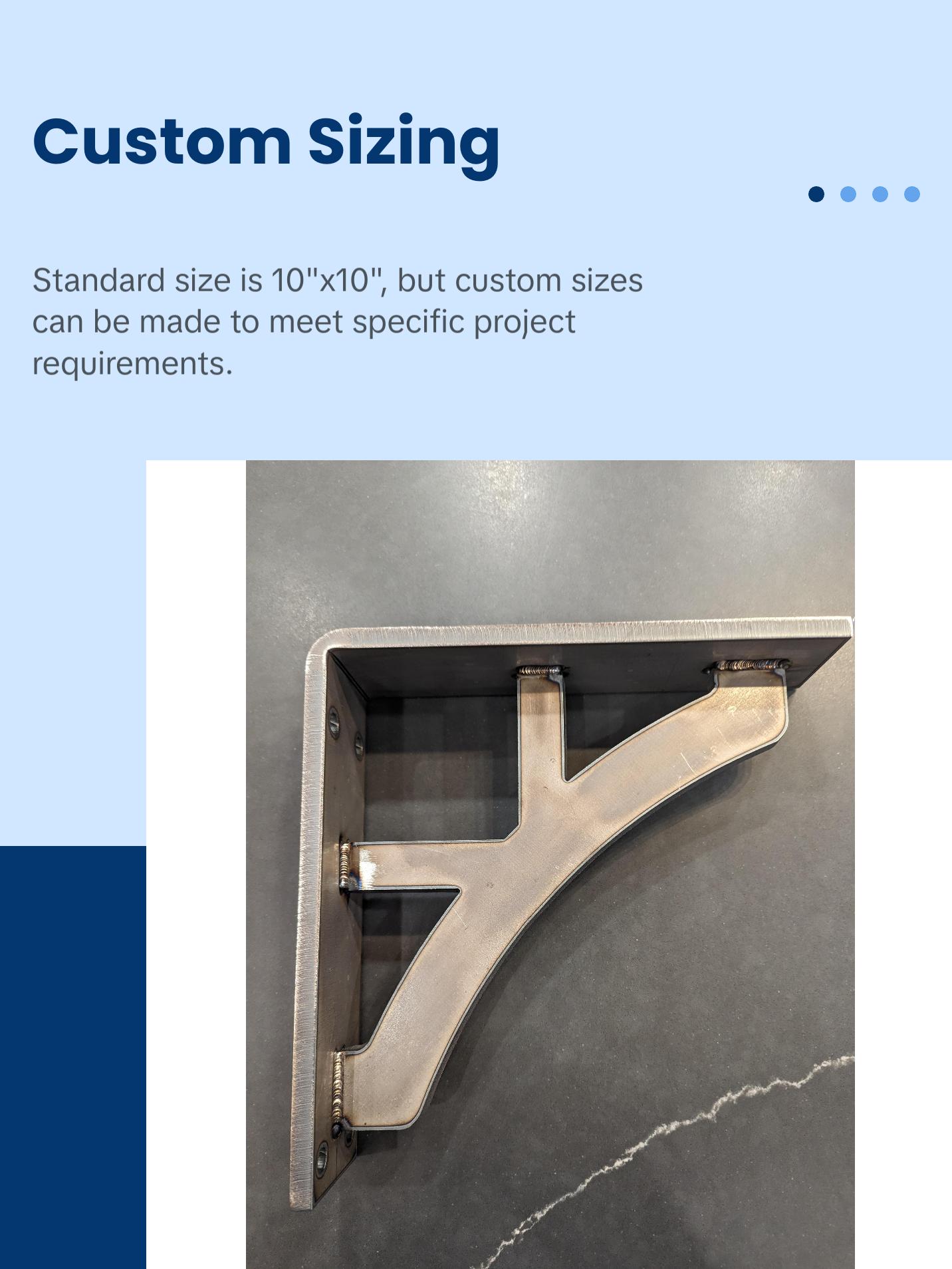 Iron Support Bracket for Counters, Shelves or Mantles