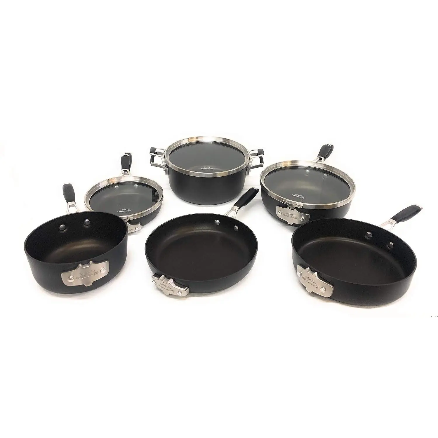 Calphalon Select 9pc Space Saving Hard-Anodized Nonstick Cookware Set