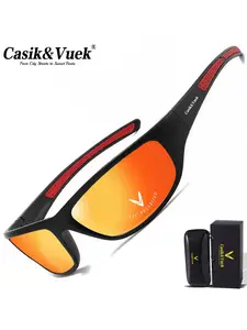 Casik&Vuek New Men's Outdoor Polarized Sunglasses Outdoor Sports Eyewear for Cycling, Driving and Fishing