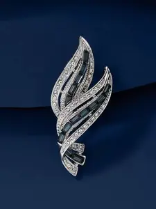 Elegant Leaf Brooch for Women, Boho Style All-Over Print Pin, Perfect Accessory for Blazers and Coats, Unique Floral Design