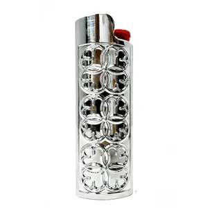 Metal Lighter Case Cover Lighter Pouch Fits Bic Lighter Standard Size J6 Sakura design