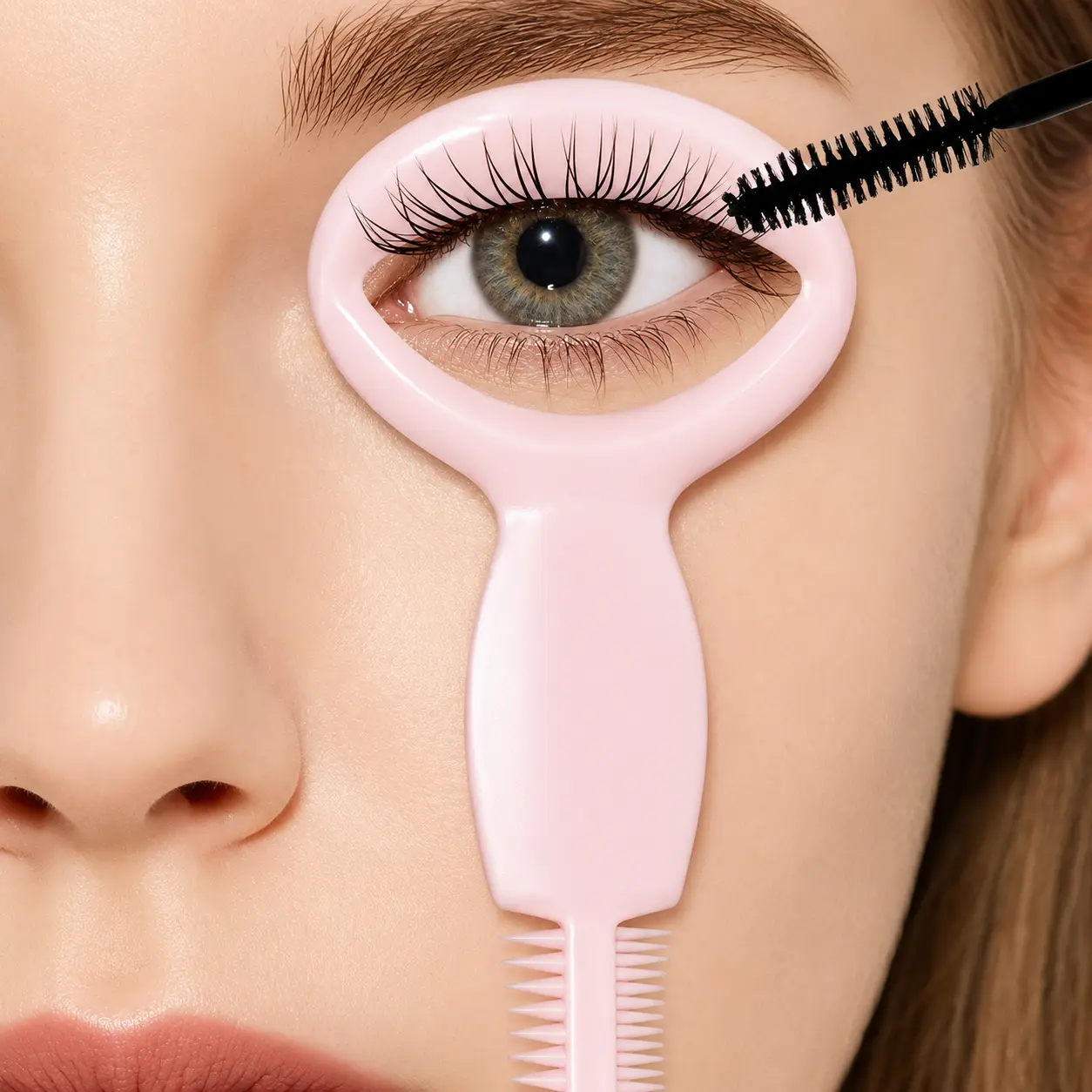 (Limited Time Deals) Eyeliner Template, Eyelash Mascara Shield Applicator Tool, Eyelash Brush Comb, Eye Makeup Tools, Eyelash Separator Tool, Lightweight, Cosmetics Makeup Tools, Cosmetics Accessories, Portable Beauty Tool