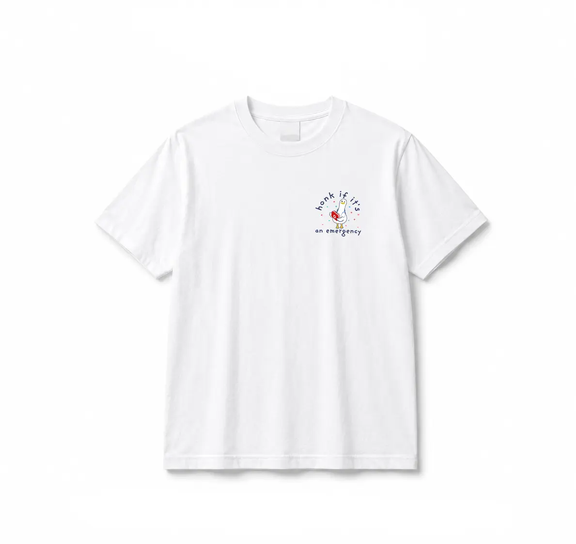 Women's Soft-Fit Cotton Breathable Round Neck Nurse T-Shirt - Funny Silly Goose Top, Honk if It's An Emergency, ER EMT Gift, Casual Everyday Tops
