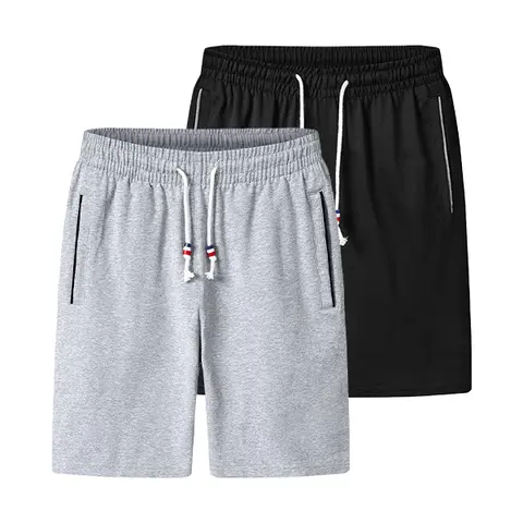 Men's 2-Pack Summer Casual Shorts - Fitted Cut, Drawstring Waistband, Side Pockets, Comfortable, Breathable, Lightweight, Fade-Resistant, Skin-Friendly, Ideal for Everyday Casual Wear, Hot Weather (3-Pack Option Available), Three-Pack