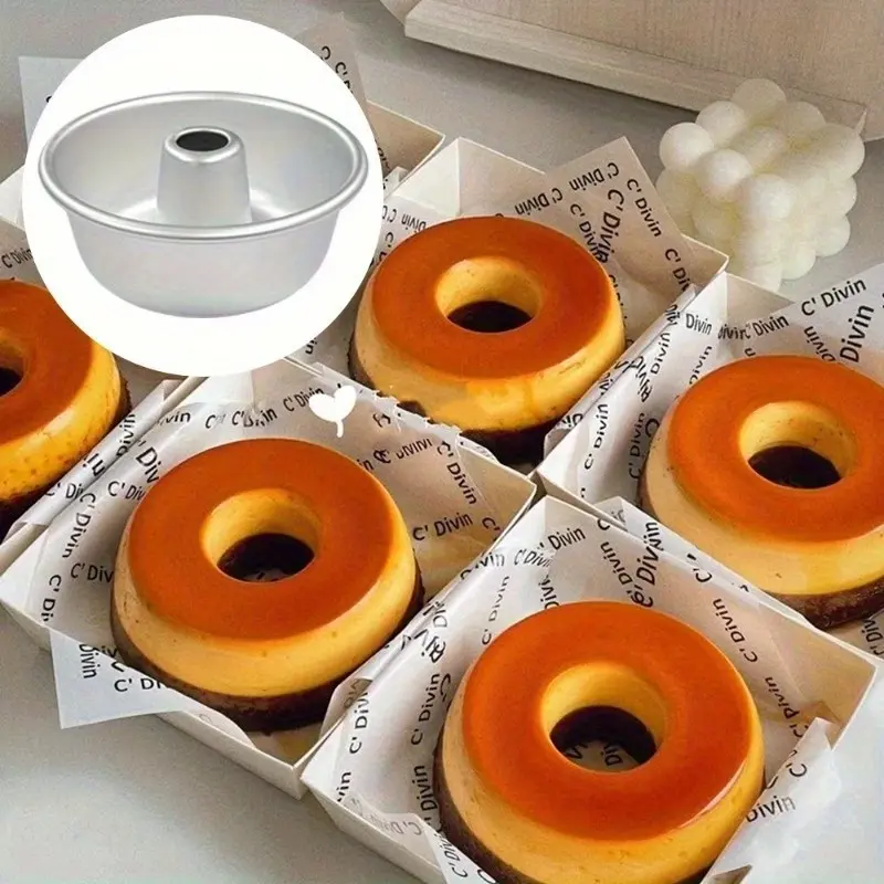 4pcs 4.5-Inch Angel Hollow Cake Baking Tray, Aluminum Alloy Non-Stick Donut Mold, Baking Molds, Baking Supplies, Easy to Clean, High Temperature Oven Safe, Perfect for Holidays