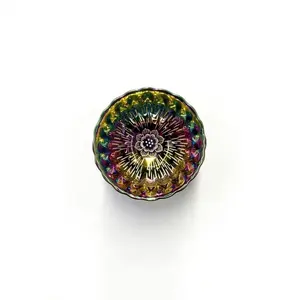 Iridescent Floral Burst Jianzhan with Rainbow Glaze | Artisan Enamel Vessel,Chinese culture,High-temperature firing,Handcrafted ceramic cup,Wine Glass,  Kung Fu Cup - Rainbow Glaze Artware