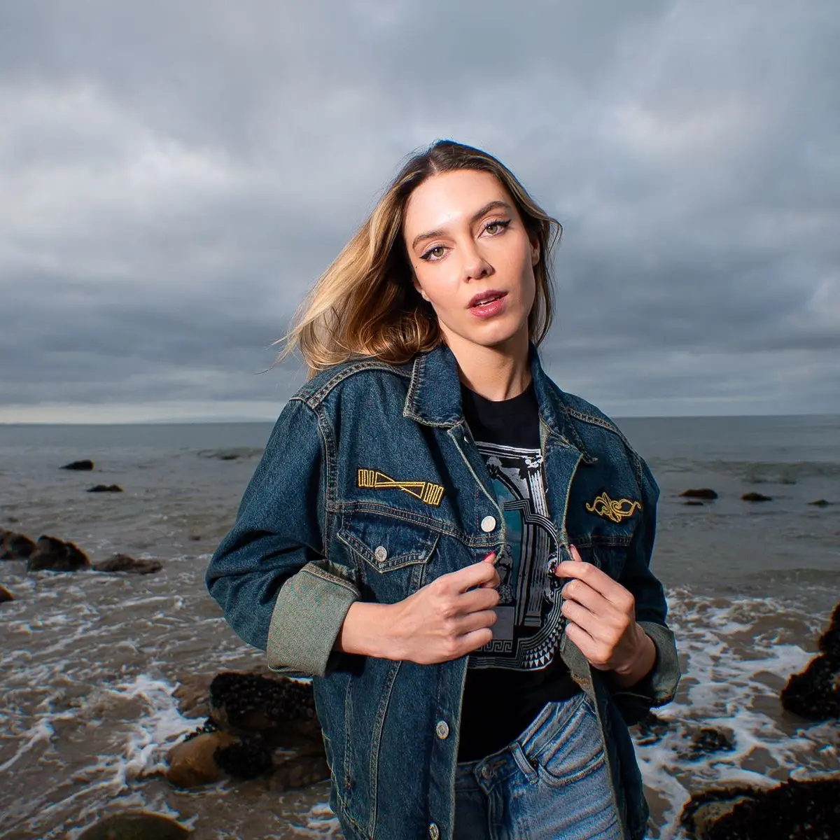 Athena No. 2 Upcycled Vintage Genderless Blue Denim Jacket