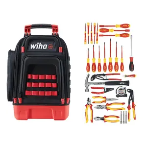 Wiha Tools 91871 Journeyman Electrician's Insulated Tool Kit in Heavy Duty Backpack, 30 Pc.