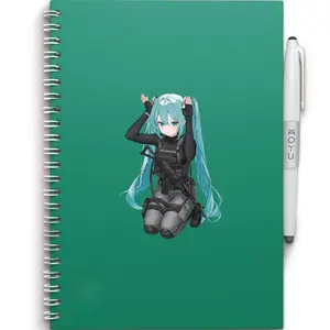 Frieren Tactical Operator Anime Girl Sticker,  Blue Twin Tails, Kneeling Pose, Special Ops Vinyl for Helmet, Gun Case, Laptop Diy Decal Film Handmade Crafts