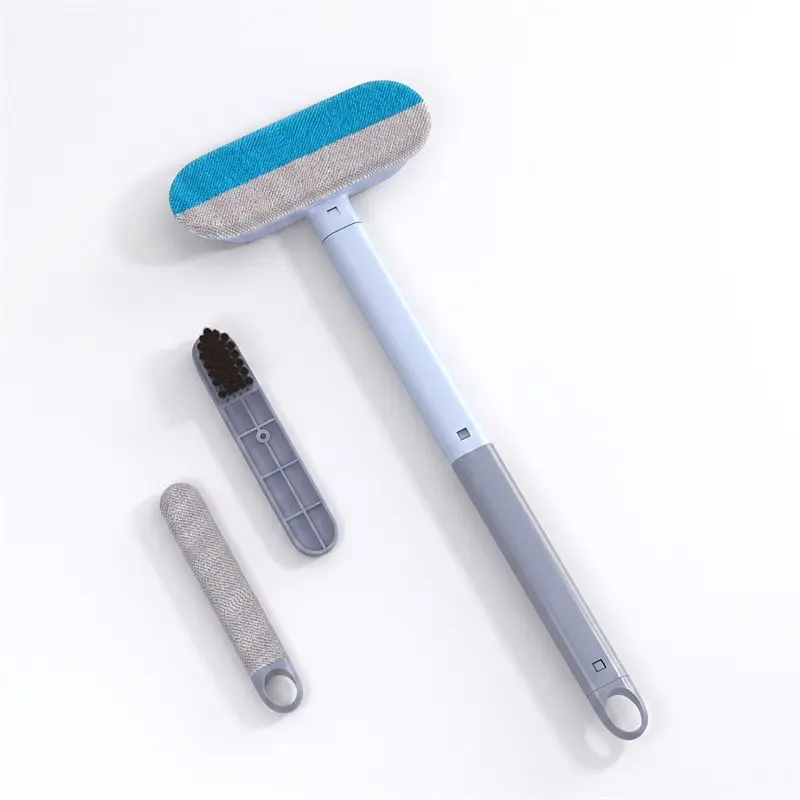 Pet Hair Remover Brush with Extra-Long Handle - Washable Hygienic Reuse Fabric Lint Cleaner for Dogs & Cats, Ideal for Furniture, Bedding