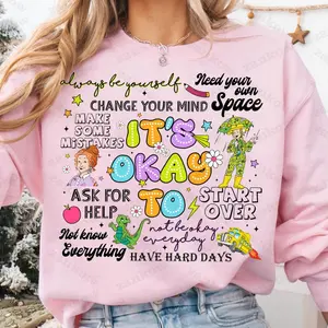 It's Okay To Shirt - Sweatshirt - Hoodie, School Bus T-Shirt, Magic Teacher Graphic Tee, Back To School Top, Teacher Affirmations, Funny Teacher Gift
