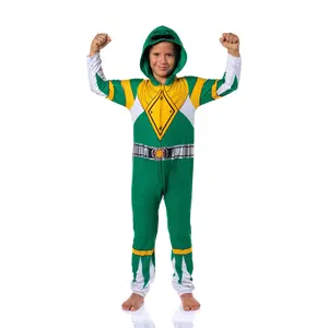 Mighty Morphin Power Rangers Kids All Character Union Suit Costume Sleep Pajama Loungewear