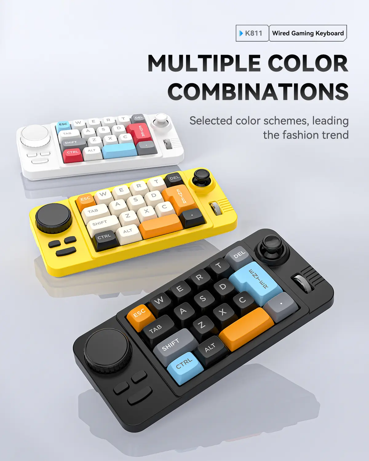 19-Key Mechanical Gaming Keypad, Hot-Swappable Keys, Macro Programmable, RGB Backlit, Type-C Wired, for PC/Mac - Compact Mechanical Numpad