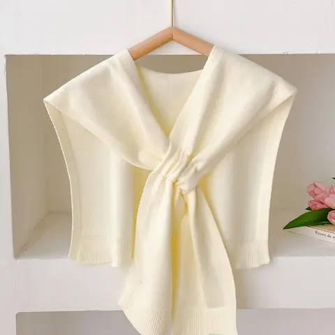 Women's Solid Color Knit Scarf, Fashionable Shawl for Fall & Winter, Casual Versatile Scarf for Women & Girls, Mother's Day Gift
