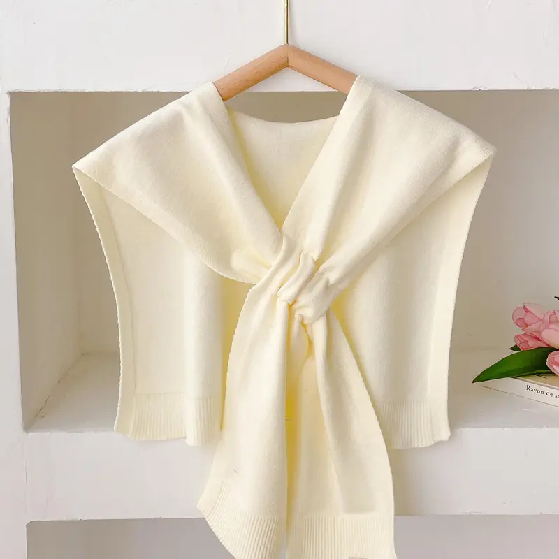 Women's Solid Color Knit Scarf, Fashionable Shawl for Fall & Winter, Casual Versatile Scarf for Women & Girls, Mother's Day Gift