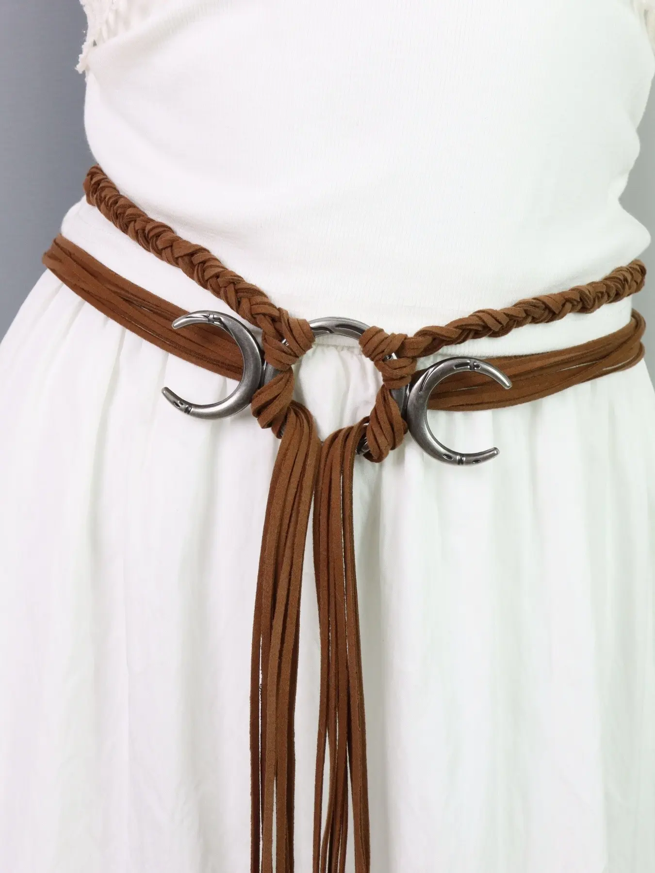 Women's Medieval Long Rope Knot Belt, Nordic Witch Style Knotted ...
