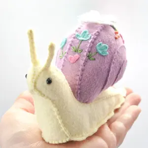 DelilahIris Garden Snail Stuffed Animal Sewing Kit Fiber Arts Craft Project DIY Plushie Maker