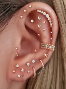 vanku 1pcs 316L Stainless Steel Zircon Round Hinged Nose Ring Hoop, Septum Tragus Cartilage Piercing Jewelry, Durable Body Jewelry for Unique Style