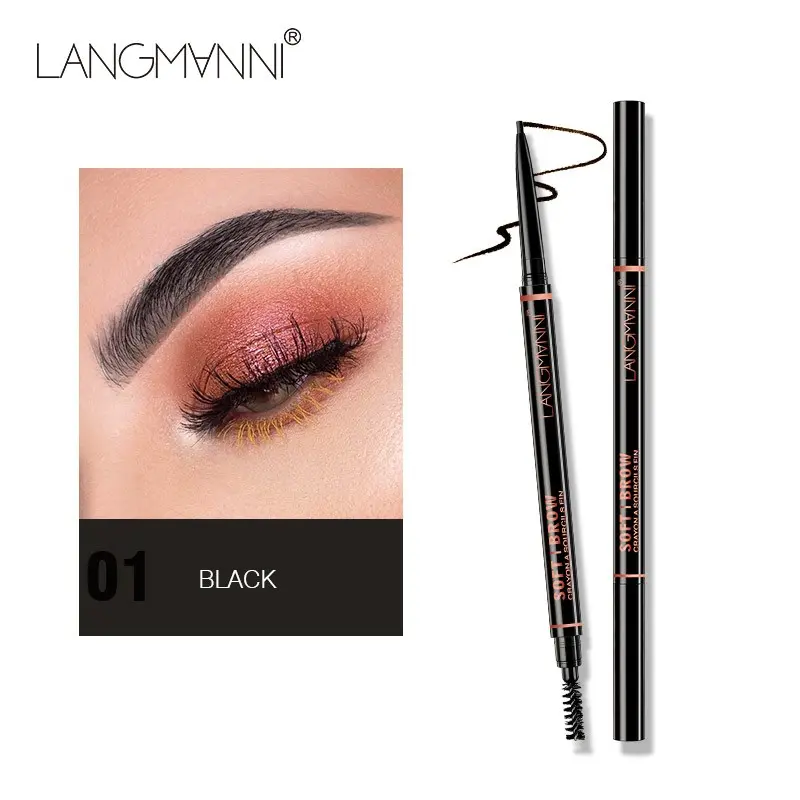 Waterproof Long-Lasting Automatic Eyebrow Pen with Ultra-Fine 1.5 mm Tip, Easy Application for Defined Brows, Precisely Sculpted Brows, Eyebrow Pencil, Cosmetic, Eyebrow Makeup Products