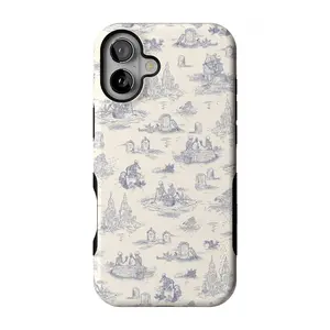 Casely iPhone 16 Case | Graveyard Gathering | Skeleton Picnic | Bold Protective Design | Compatible with MagSafe