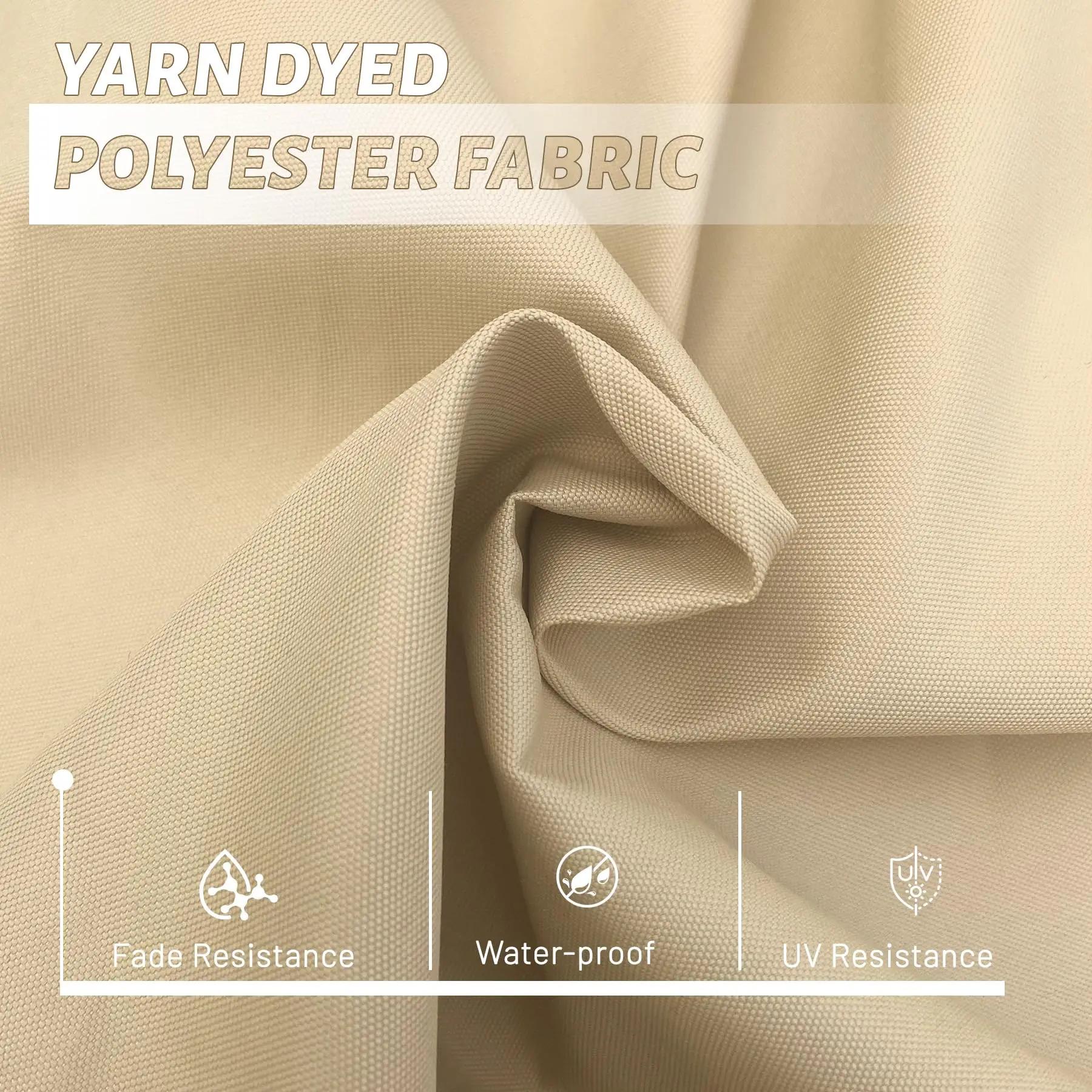 9*11 FtRectangle Cantilever Patio Umbrella with Center Pole Elegant Outdoor Furniture & Base Set