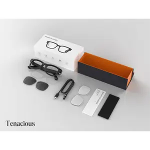 Tenacious AI Smart Glasses Bluetooth Audio Interchangeable Lenses POV Recording Video Glasses for Everyday Life Wearable Devices with Voice Assistant & Wireless Connectivity