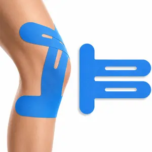 Pre-Cut Knee Kinesiology Tape | Ready-to-Use Athletic Support Strips | Waterproof Hypoallergenic Muscle Patch for Knee Stability & Soreness Relief for Basketball Cycling Fitness