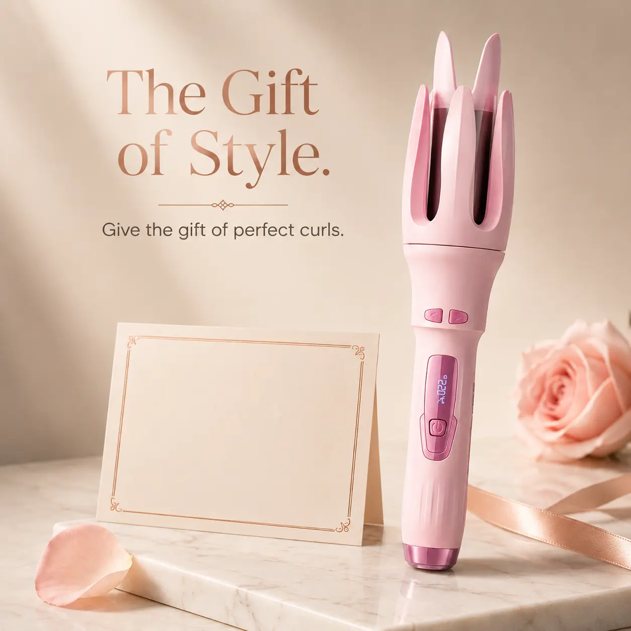 Automatic Rotating Hair Curler (1.25-Inch) - 4 Adjustable Temperature Settings Professional Automatic Curling Stick for Curly Hair, Ideal Gift for Girlfriend, Mom, Daughter sohochic, Hair Styling Tools