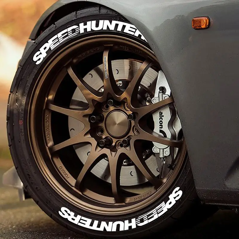 Durable Tire Letter Sticker, 8pcs PVC Wear-resistant for 4 Tires Decor Accessories (glue Needs To Be Purchased By Yourself), Car Decals