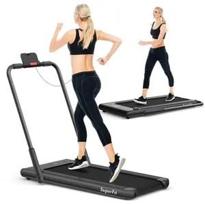 SuperFit 2.25HP 2 in 1 Foldable Treadmill Walkpad Under Desk Compact Remote Control Electric Home Exercise