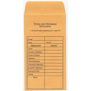 Tithe and Offering Envelope (Bill-Sized): 2 Corinthians 9:7 (Kjv) -- Broadman Church Supplies Staff, Other Merchandise