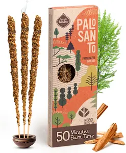 Natural Palo Santo Incense Sticks | Frankincense, Lavender & Sandalwood | Sagrada Madre Wild Harvested Meditation & Spiritual Cleansing – 4 Sticks (50 Min Burn)