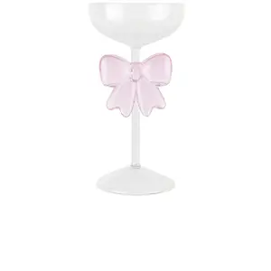 Lepel Club Pink Bow Glass in Pink