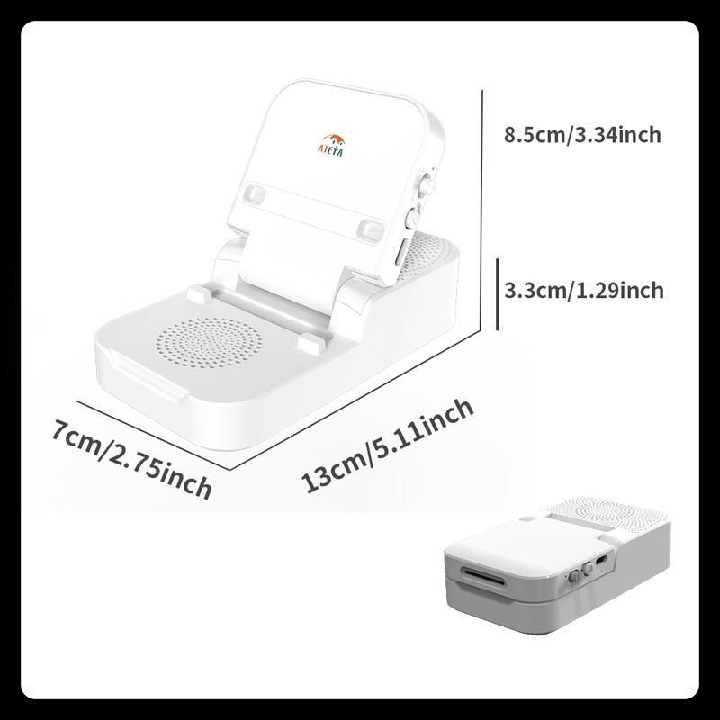 ATEYA Portable Induction speaker | Optional Bluetooth connectivity | Portable Mobile phone holder | Supports connecting two devices simultaneously | Four-in-one speaker.