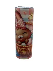 Easter Bunny with Eggs 20oz Tumbler Bottle Drinkware Lightweight Lid Straw