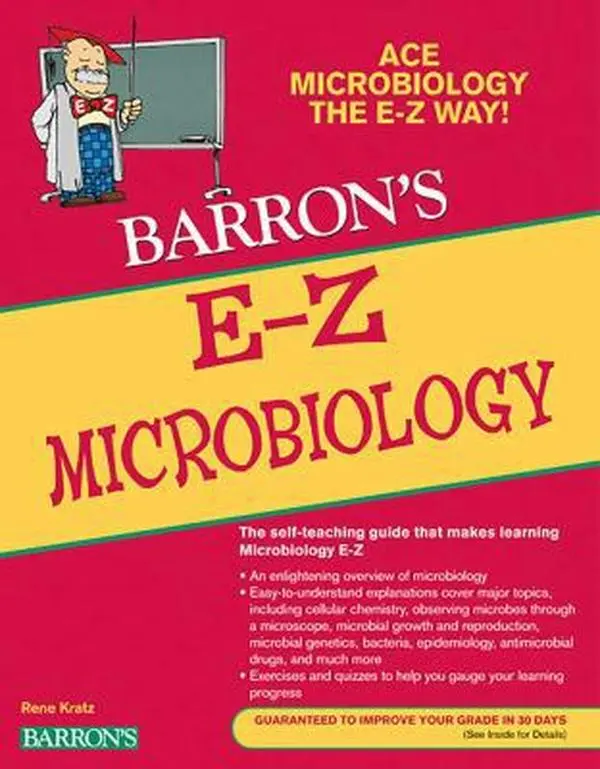 Used Science Learning Book - Barron's E-Z Microbiology Text by Kratz, Ren (Paperback, English) - Ideal for Attentive Students, Very Good Condition