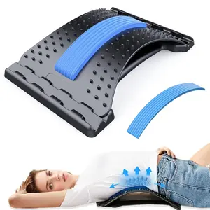 Adjustable Waist Stretcher for Back Pain Relief, Portable Yoga Lumbar Spine Massager, Home Office Travel Essential, Ideal Gift for Runners