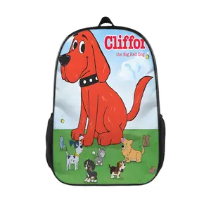 Clifford The Big Red Dog Backpack 17" - Waterproof & Ergonomic Design for Office, Gym, Weekend Trips | Quick-Access Side Pockets + Reinforced Base Durable