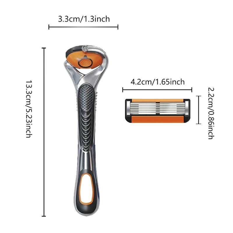 Men's manual shaver kit, blade material is safe and rust proof, easy to use and replace, high-quality material can be washed with water as a whole, classic men's shaving tool, Shaving Products
