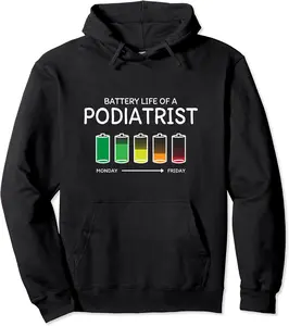 Battery Life of a Podiatrist Friends Podiatry Buddy Pullover Hoodie - Rubencordov Shop 25B09NSTN1NZ