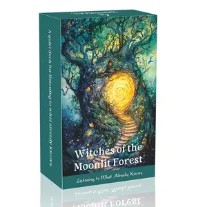 54 Cards Set,Witches of the Moonlit Forest Oracle  Card Game, 13x8 Cm, Listen to Known Things Tarot Deck, Tarot Card Decks